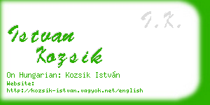 istvan kozsik business card